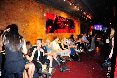 The downstairs section of the Morrison Hotel Gallery, which houses and bar and lounge called EP, served as a spot for artists to rest between acts as well as a place for V.I.P.s to watch a live broadcast of the concert.