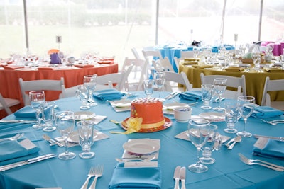 Decorations on the hats, which were auctioned off at the luncheon, included glued-on stars and colorful bows.