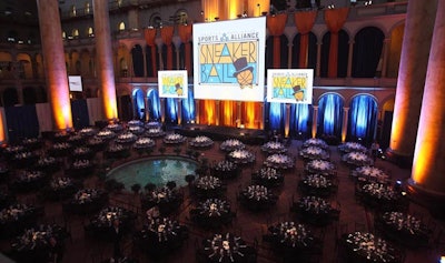 The award gala and dinner took place in the center section of the National Building Museum's main floor.