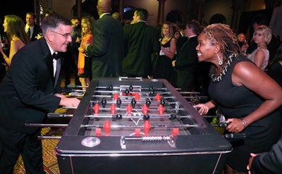 Attendees could play a variety of arcade games during the after-party.