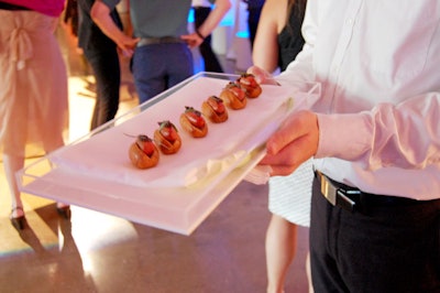 Shiraz Events catered some nibbles at the event, including miniature hot dogs.