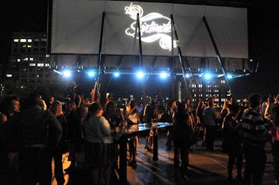 Branding at the New York event was subtle, with only projected logo images and products scattered on some tables throughout.