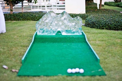 Guests could try out a putting green topped with the signature Coors Light icicle.