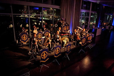 The Atlantic Room at the Atlantic City premiere party also held a stage for the Vince Giordano and the Nighthawks orchestra.