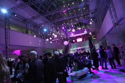 The after-party took to the California Market Center, where orbs hung from truss overhead.