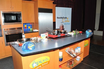 Publix provided a live kitchen in the auditorium for the cooking demonstration.