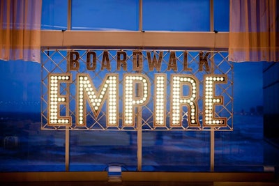 Like the event in New York, the post-screening party in Atlantic City included a marquee-style sign for the show.