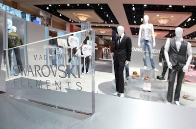 Swarovski's menswear exhibit took over a 30-by-30-foot space at Magic.