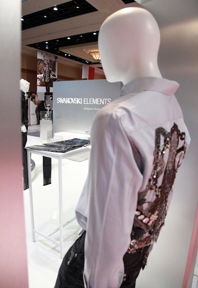 Building around the theme of a men's locker room, mannequins anchored the perimeter.