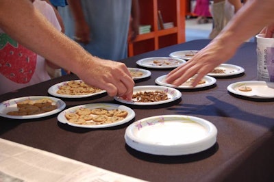 As chair of the visual art subcommittee, Marc Dennis helped select the juried artists and choose shows, hosted an open studio, and led tastings of his bug-filled cookies at Powerhouse Arena (pictured). As Zannah Mass put it, the artist, professor, and chef 'had his fingers in many pies, not just bug pies, this weekend.'
