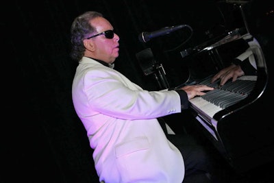 Blind pianist David Crohan provided the evening's entertainment.