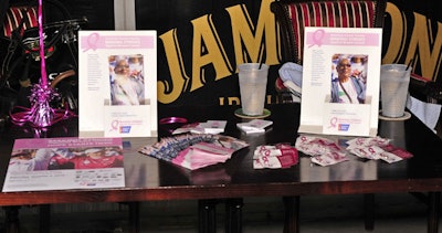 The American Cancer Society, the event's beneficiary, set up a table with information about women's cancers.