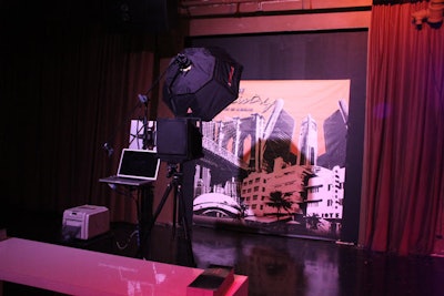 Guests had their pictures taken digitally in an interactive photo booth with a custom Hennessy backdrop. The images were then projected onto plasma screens throughout the venue, while on-site printing allowed guests to take them home as keepsakes.