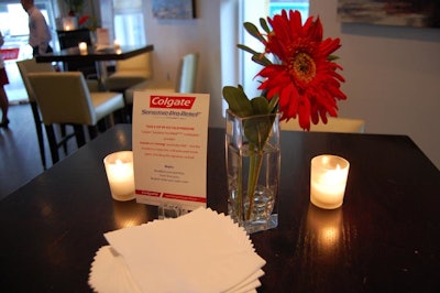 Cards placed on cocktail tables throughout the space encouraged guests to 'take a sip of ice cold freedom.'