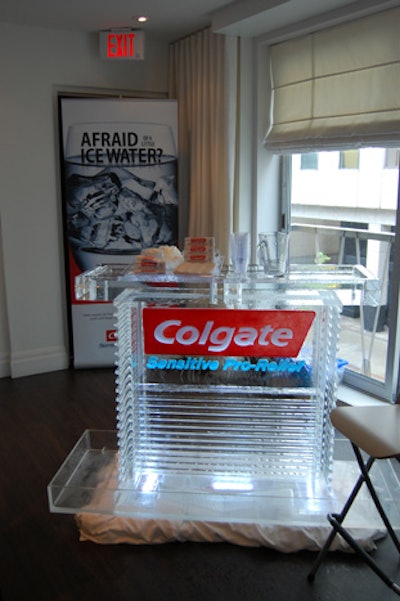 IceFX created two Colgate-branded ice bars for the event.