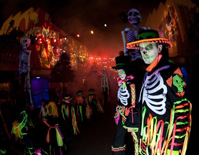 There are more than 100 scare actors trained to frighten guests.