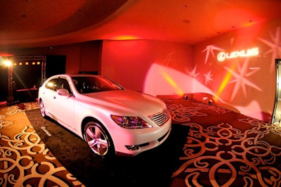 Lexus, one of nine sponsors, displayed its 2010 LS 460 in the ballroom.