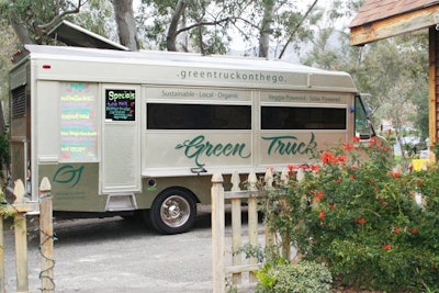The Green Truck, which serves organic fare, runs on biodiesel and vegetable oil.