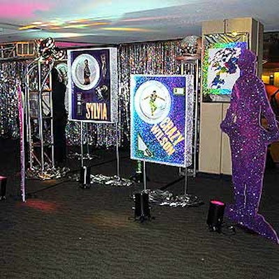 Glittery display signs showed some of the circus' performers.