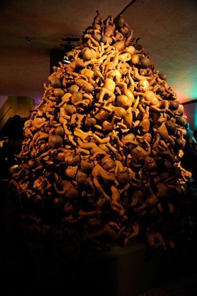 The focal point of the reception area was a mountain of dolls, created by Keep a Child Alive creative director Earle Sebastian to represent the children affected by H.I.V./AIDS in Africa and India.