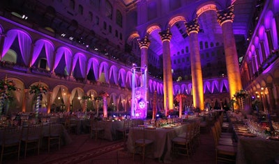 Planners used the center section of the Building Museum for dinner and dancing.