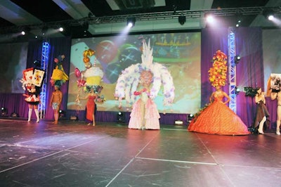 Judges rated the seven headdresses in the competition based on beauty, originality, creativity, and exoticness.