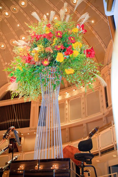 Kehoe provided towering boughs of autumnal flowers for the stage at Symphony Center.