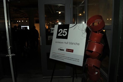 Event signage encouraged attendees to make use of the Night Navigator mobile app and invited participants to vote for the Scotiabank People's Choice.