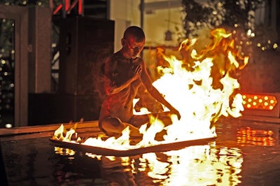 The 'Burning Buddha,' created by Canadian sculptor Blake, was designed to symbolize hope for human rights.