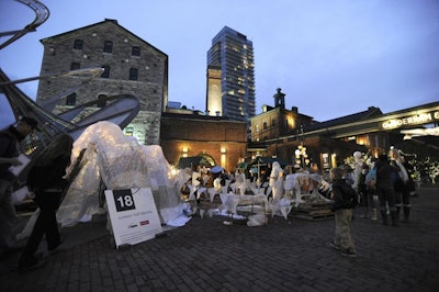 At the 'Way-Station (North Migration)' performance art exhibit, which highlighted the effects of climate change, participants visited an impromptu shrine honouring members of a nomadic tribe.