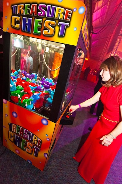 Carnival games included the Treasure Chest, where one guest tried her hand at snagging a stuffed elephant.