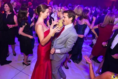 Guests took to the dance floor in their formal attire after dinner.