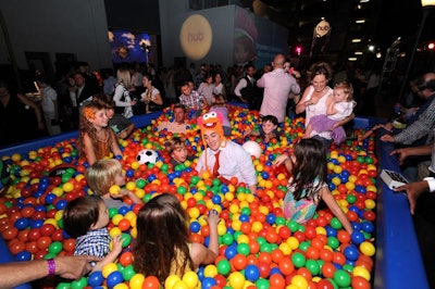 A ball pit made for a colorful, interactive spectacle.
