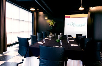 Window coverings can be used to block out the sun to create meeting settings.