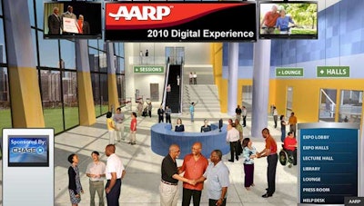 Performedia made the A.A.R.P. virtual event online look very similar to the live event at the Orange County Convention Center.