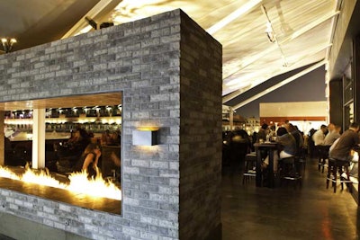 A fire pit adds to the ambience at Zengo.