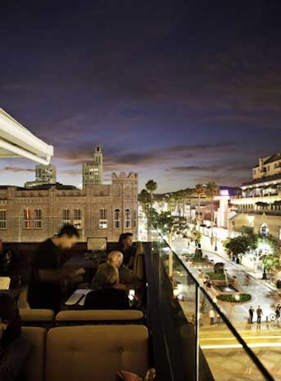 Zengo has a terrace, and views of the ocean and the Third Street Promenade.