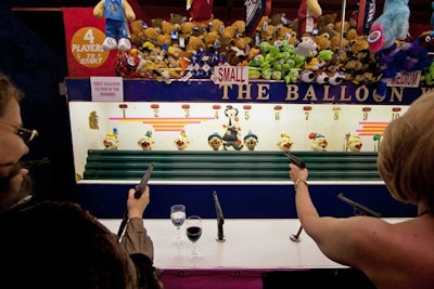 Guests were encouraged to try out the rides and play the vintage games.