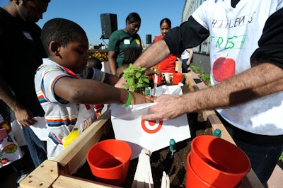 Target sponsored the second run of the Fun and Fit in the City, a health-focused expo held Saturday at the Harlem Children's Zone. On the schedule were panel discussions moderated by Dr. Mehmet Oz, a culinary demo by chef Marcus Samuelsson, and an educational tour of the venue's rooftop garden.