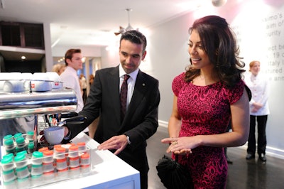 To showcase a new photography exhibit created in partnership with the School of Visual Arts, Illy fashioned a lounge inside 632 on Hudson, where festival attendees could learn how to make espresso-based drinks from the coffee company's master barista Giorgio Milos (pictured, left).