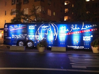Also present at the New York launch event was the John Lennon Educational Tour Bus, a mobile audio, video, and sound production facility for the nonprofit of the same name. The organization is dedicated to providing students with the means to learn how to compose, play, perform, record, and produce songs and music videos.
