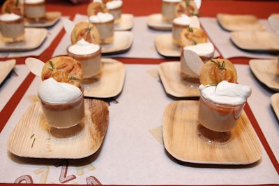 At the James Beard Awards in New York, Dahlia Naverez of Mozza in Los Angeles made butterscotch budinos with Maldon sea salt, caramel, and rosemary-pine nut cookies.