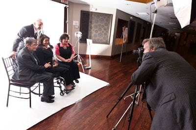 A photo area was set up for recipients to have pictures taken with their families and friends.