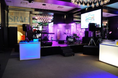 An LED wall provided a backdrop for the stage.