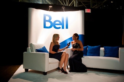 Danielle McGimsie, an entertainment reporter with eTalk, interviewed guests on the white carpet.