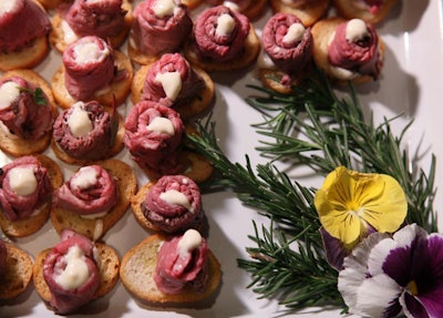 Ridgewells provided hors d'oeuvres during the second-anniversary reception following the conference.