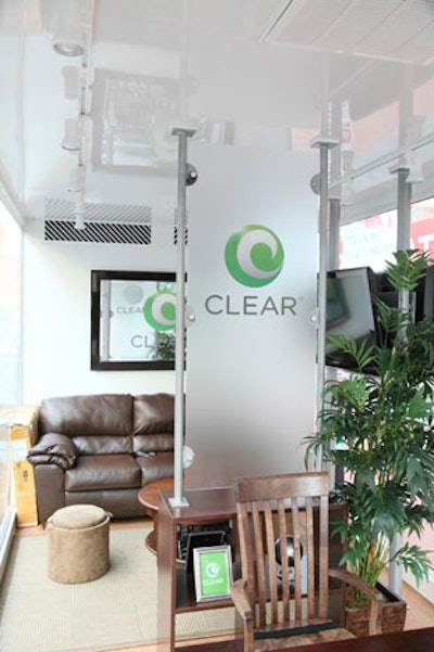 Clearwire, one of the sponsors, provided a mobile office setup for attendees.