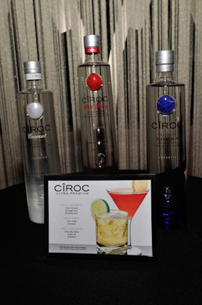 Ciroc was among the beverage sponsors, and its logo was duly represented.