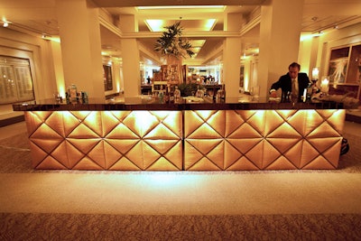 Kehoe provided a tufted bar in the evening's central hue.