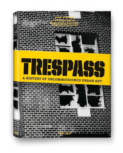 The new book Trespass: A History of Uncommissioned Urban Art examines the history of global street art. Published by Taschen, Trespass includes work by 150 artists like Shepard Fairey, Keith Haring, Jenny Holzer, and Banksy, as well as essays by Anne Pasternak of Creative Time and civil rights lawyer Tony Serra.